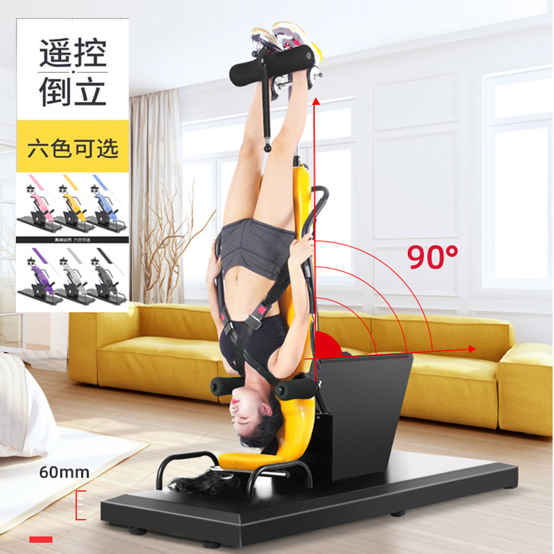 거꾸로 된 아티팩트 가정용 거꾸로 긴 높이 견인 인체 스트레칭 침대 요추 척추 디스크 요가 전기 높이 증가 기계