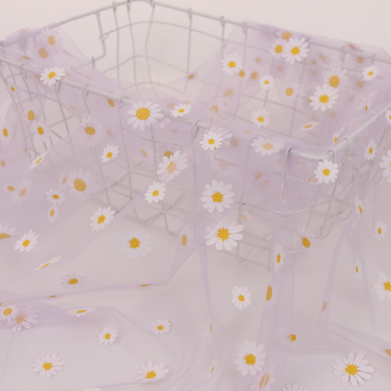 1#Net yarn daisy light purple 1 meter