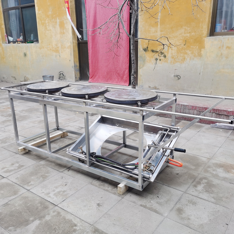 半自动推拉式煎饼机商用印刷式煎饼机新型仿手工多鏊子摊煎饼机器