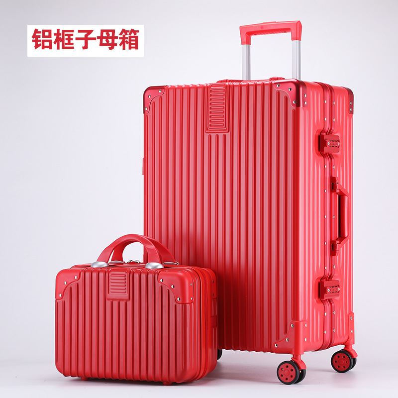 One piece dropshipping wedding suitcase, mother's dowry box, red suitcase, trolley case, bridal box, dowry box, lockbox