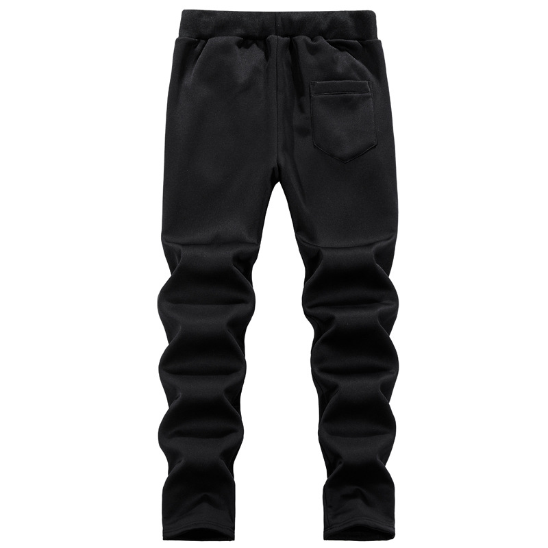 European and American cross border men's winter clothing thickened velvet warm sweater suit solid color sportswear large size_voghion.com