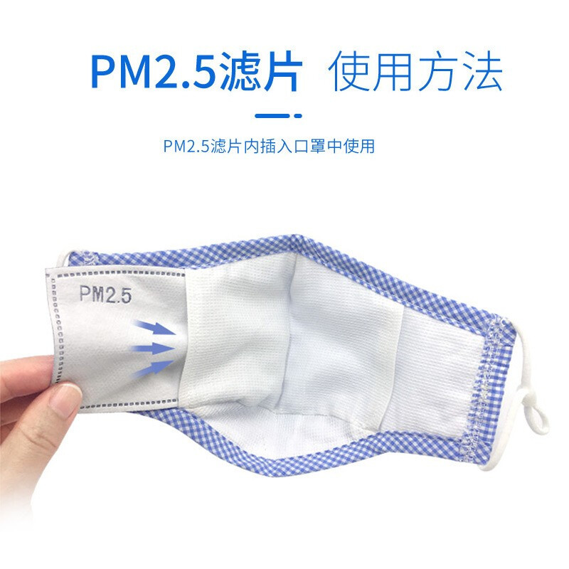口罩插片 PM2.5过滤片防雾霾防尘活性炭Mask 五层口罩滤芯含熔喷|ms