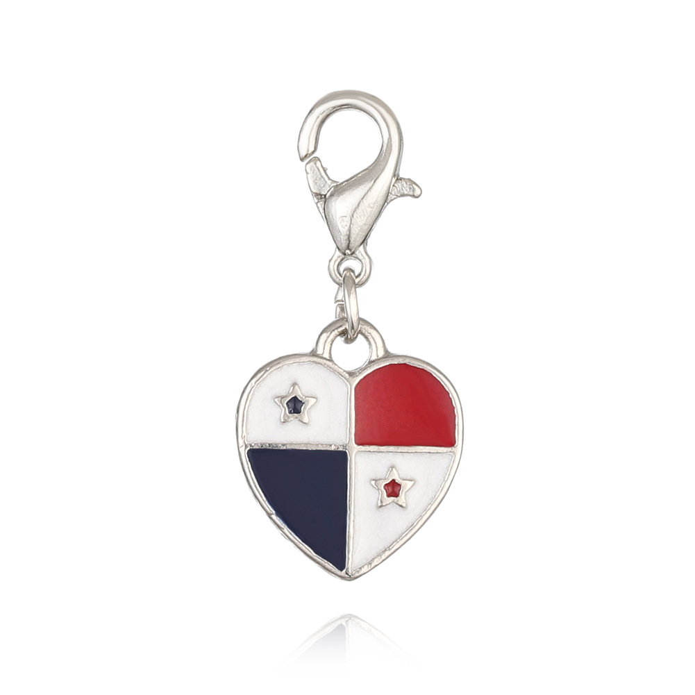 5g Weight Pendant Jewelry Making Type DIY Jewelry Accessories Classification 1 Piece Quantity Zinc alloy Material American Flag Pattern Enamel Design Simple Style, Classic Style Style 1 Piece Zinc Alloy American Flag Pendant 8