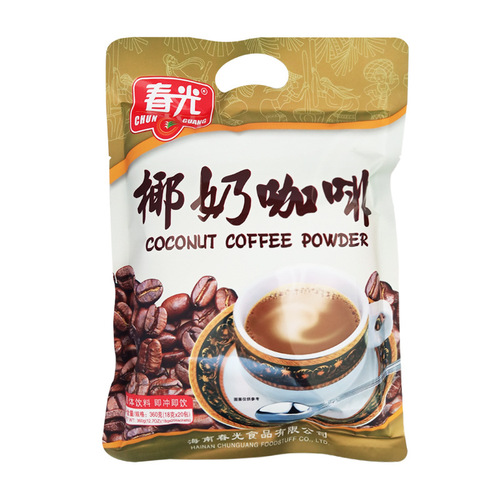 Chunguang Food Coconut Milk Coffee 360g Instant Coffee Powder Coconut Milk Powder Ready to Drink