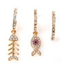 Brand demi-season earrings, suitable for import