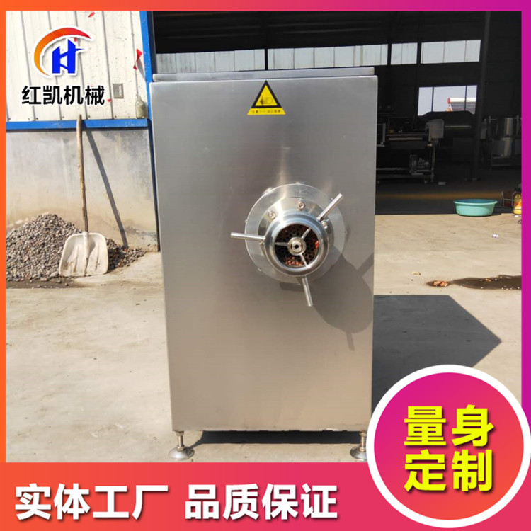 电动鸡骨架自动绞肉机 100型带骨冻肉绞肉机  冻肉绞肉灌肠设备