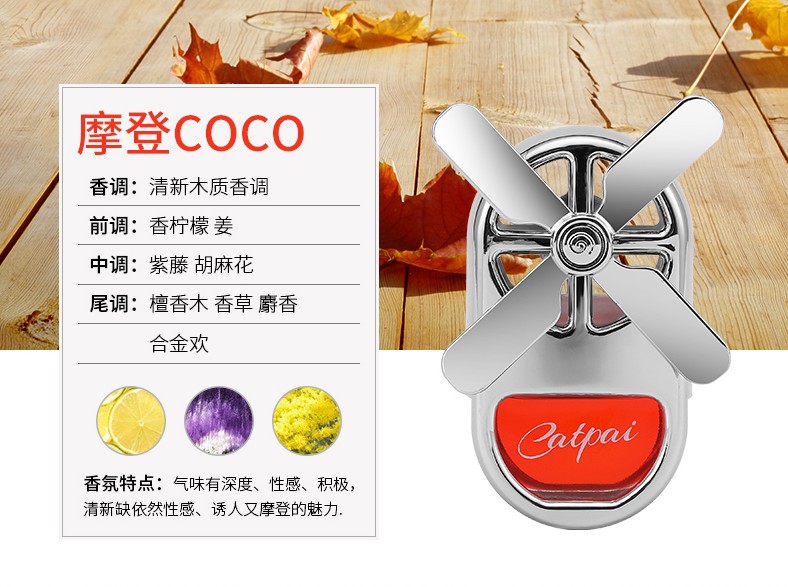 Car Interior Accessories Air Vent Perfume Aromatherapy Odor Removal Four-Leaf Windmill Air Conditioner Outlet Freshener Odor Eliminator