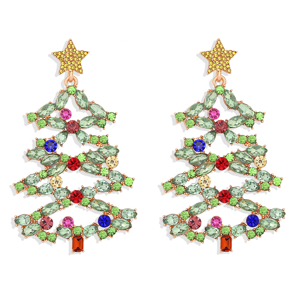 Creative Simple Christmas Tree Earrings display picture 7