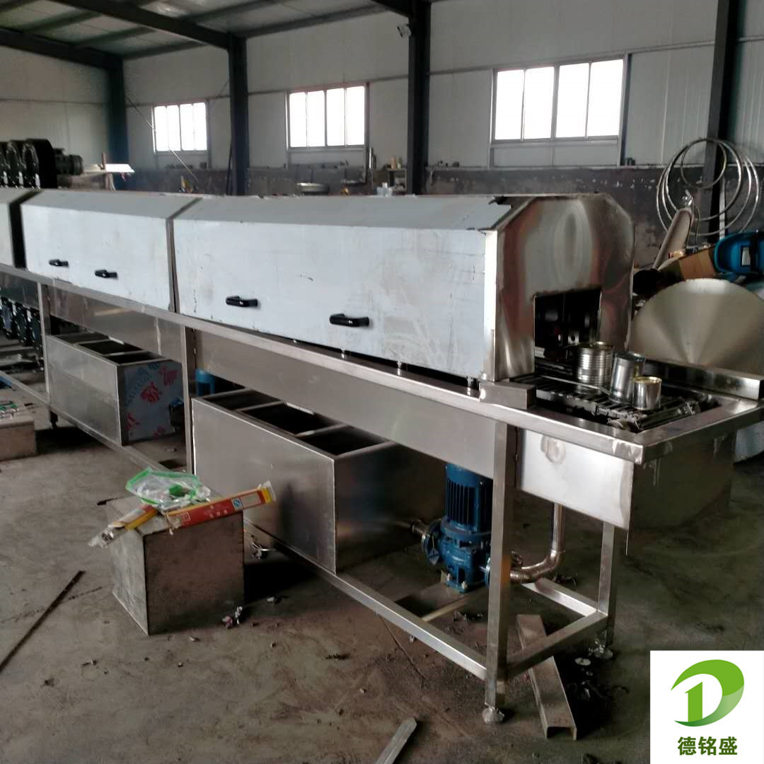 304不锈钢马口铁罐清洗机 洗罐风干线 鱿鱼爪罐头瓶清洗机