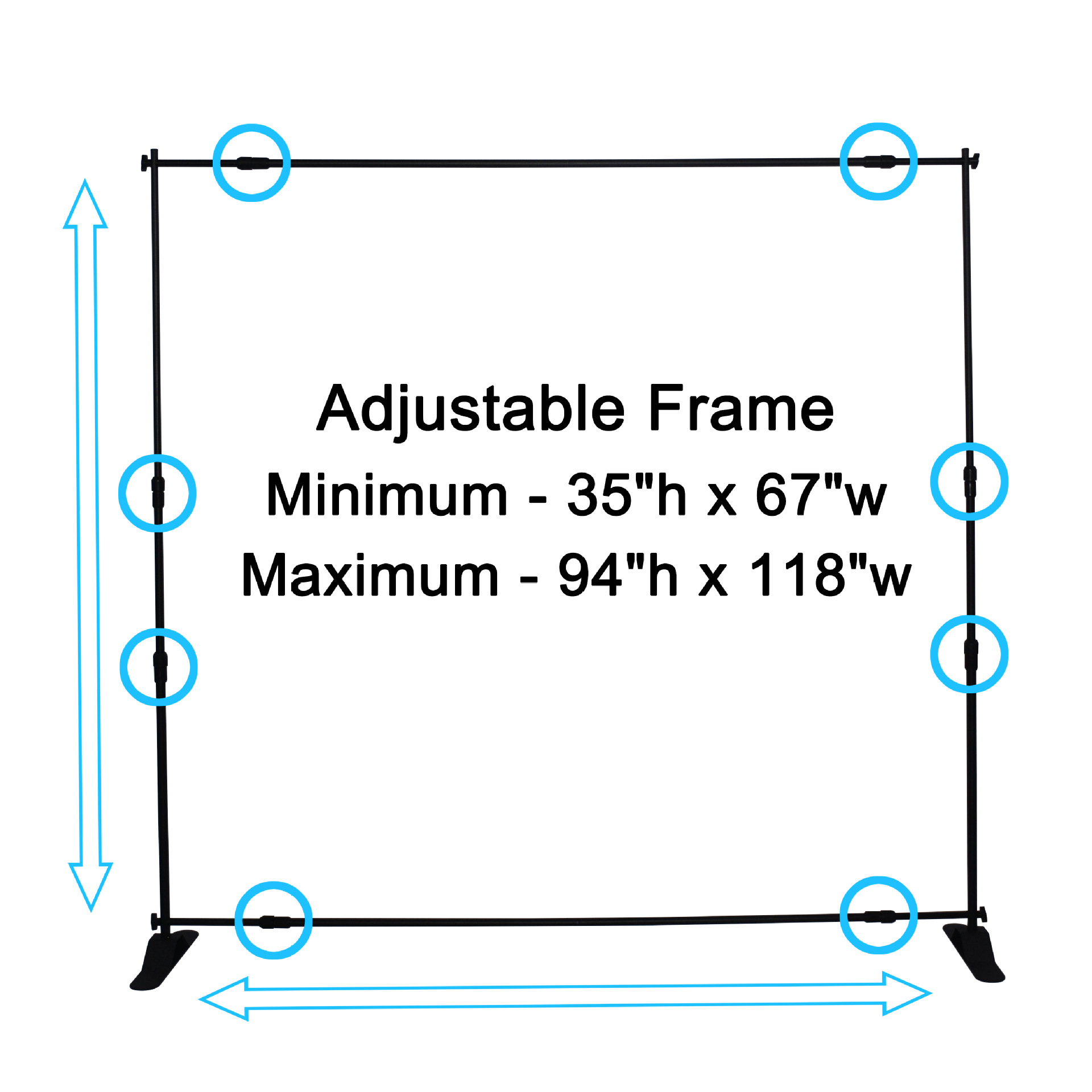 厂家快速可调展架 快展快幕布秀背景展示架 规格可订制