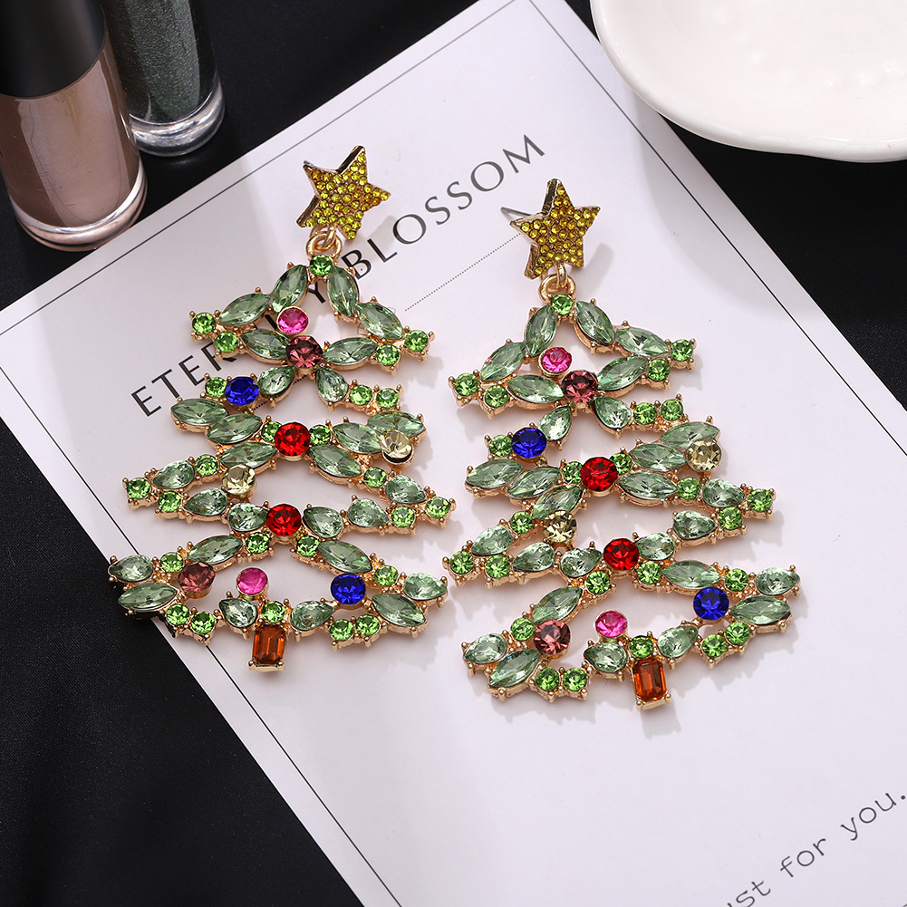 Creative Simple Christmas Tree Earrings display picture 5