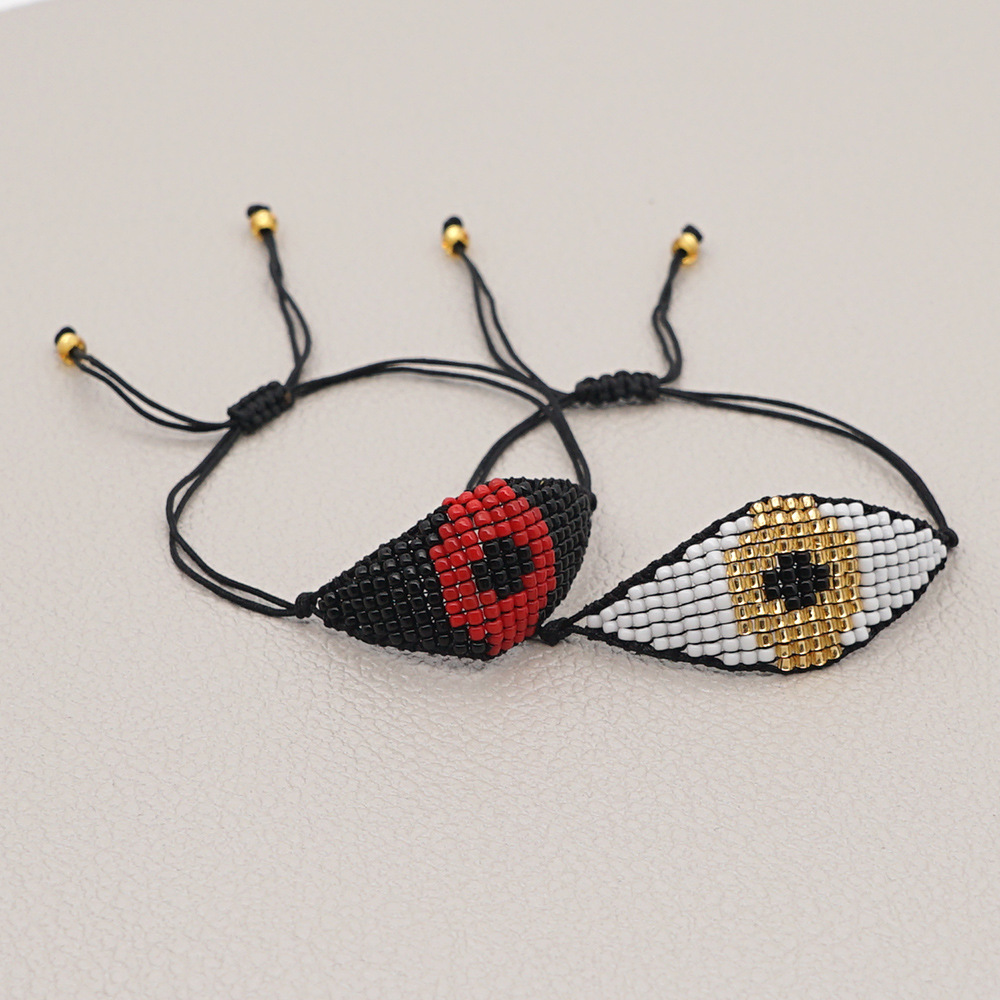 European And American Fashion Bohemian Ethnic Mgb Bead Hand-woven Turkish Devil's Eye Twin Small Bracelet display picture 11