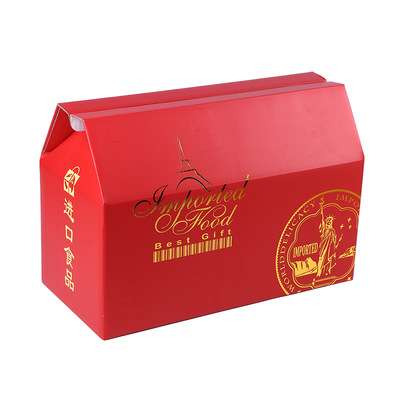 新年时尚精美大红礼物盒 喜庆年货中国风高档包装礼品盒厂家直销