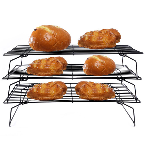 烘焙工具 大号三层折叠蛋糕冷却架面包晾网架饼干架不粘