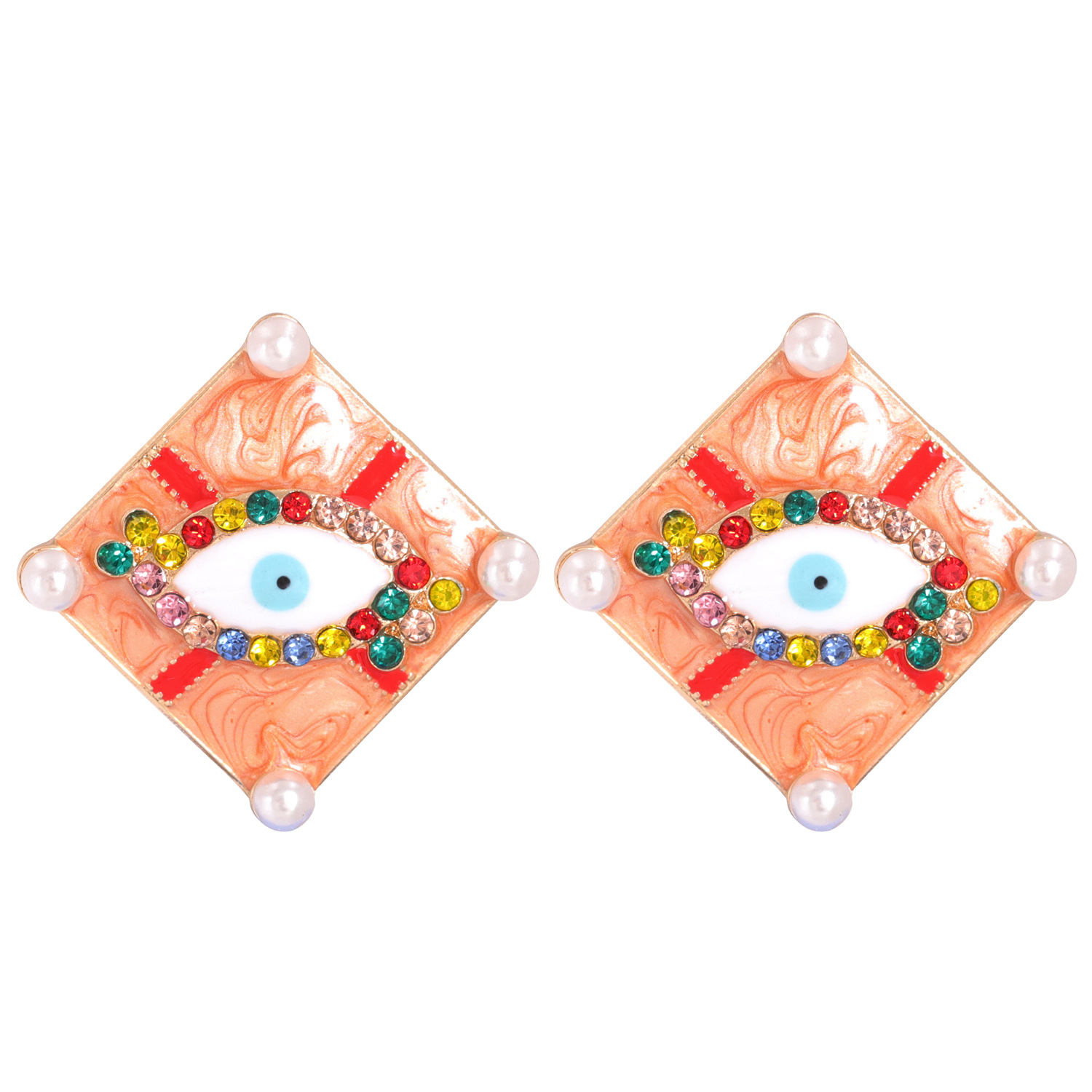 Devil's Eye Exaggerated Earrings display picture 9