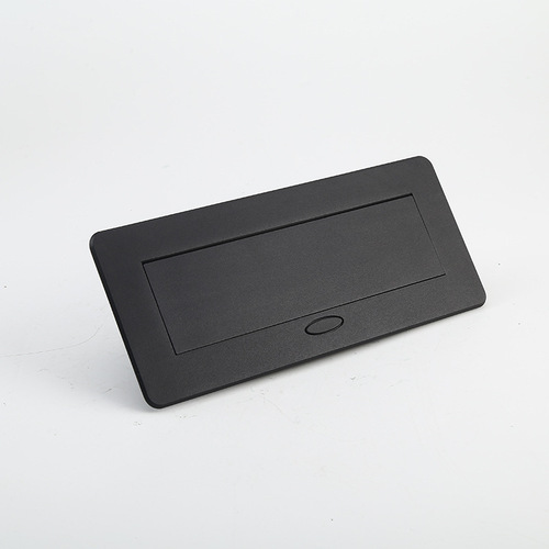 Black multifunctional hidden European standard desktop socket pop-up European standard embedded conference hall USB network socket