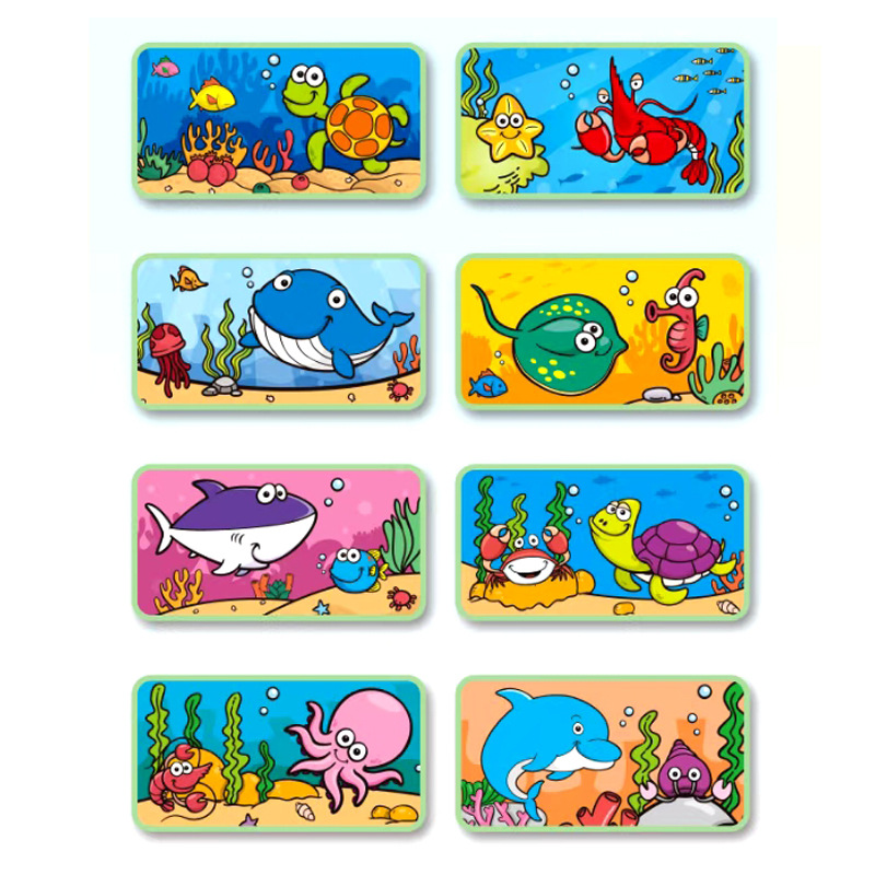 Tarjeta de pintura de agua para colorear magia de agua para niños Tarjeta de Doodle inteligencia ciencia y educación juguete Tarjeta de graffiti del mundo submarino