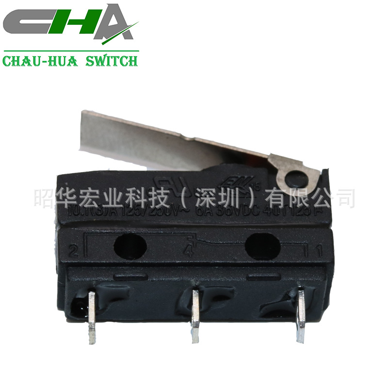 昭华供应CHA防水微动开关工厂直销 认证完善高端品质大电流带认证