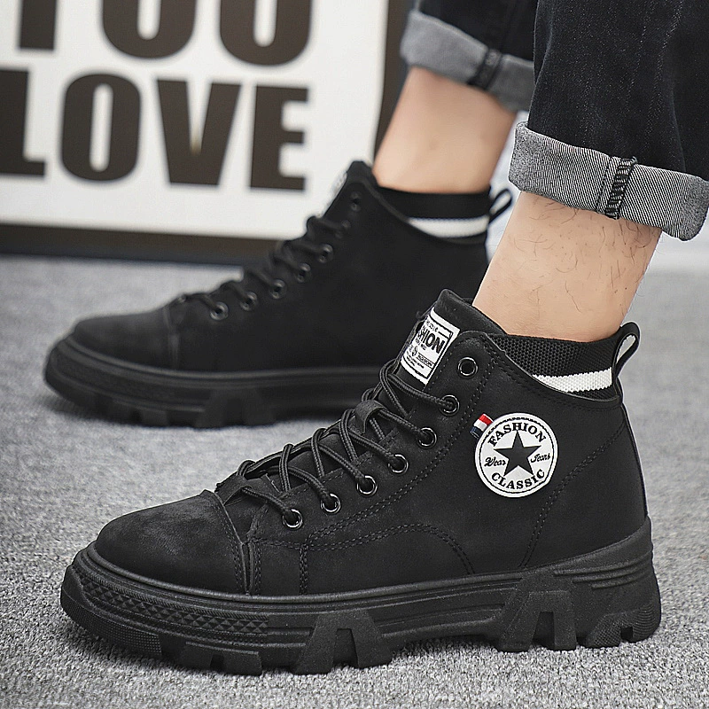 2020 Зимние Новые Ботинки Martin мужские кожаные ботинки с низкой посадкой в британском стиле, приливная обувь, мужские уличные искусственные ботинки