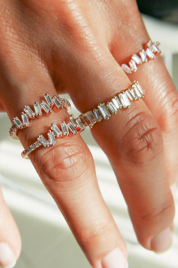 6g Weight Zircon Inlay Material Open Ring Classification Fashion Geometric Copper Inlay Zircon Open Ring
