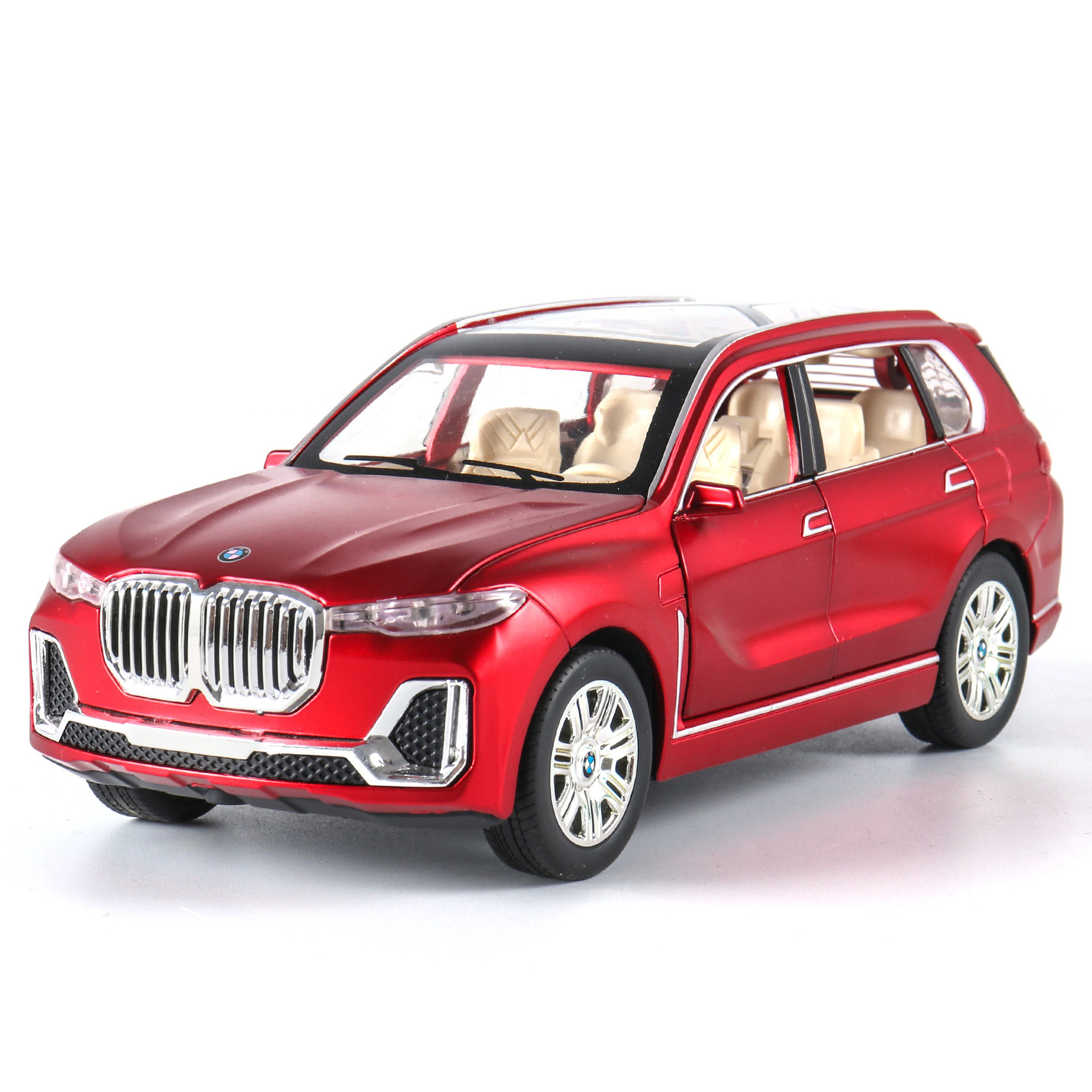 1 32车致仿真宝马X7合金SUV声光合金回力玩具汽车模型摆件批发