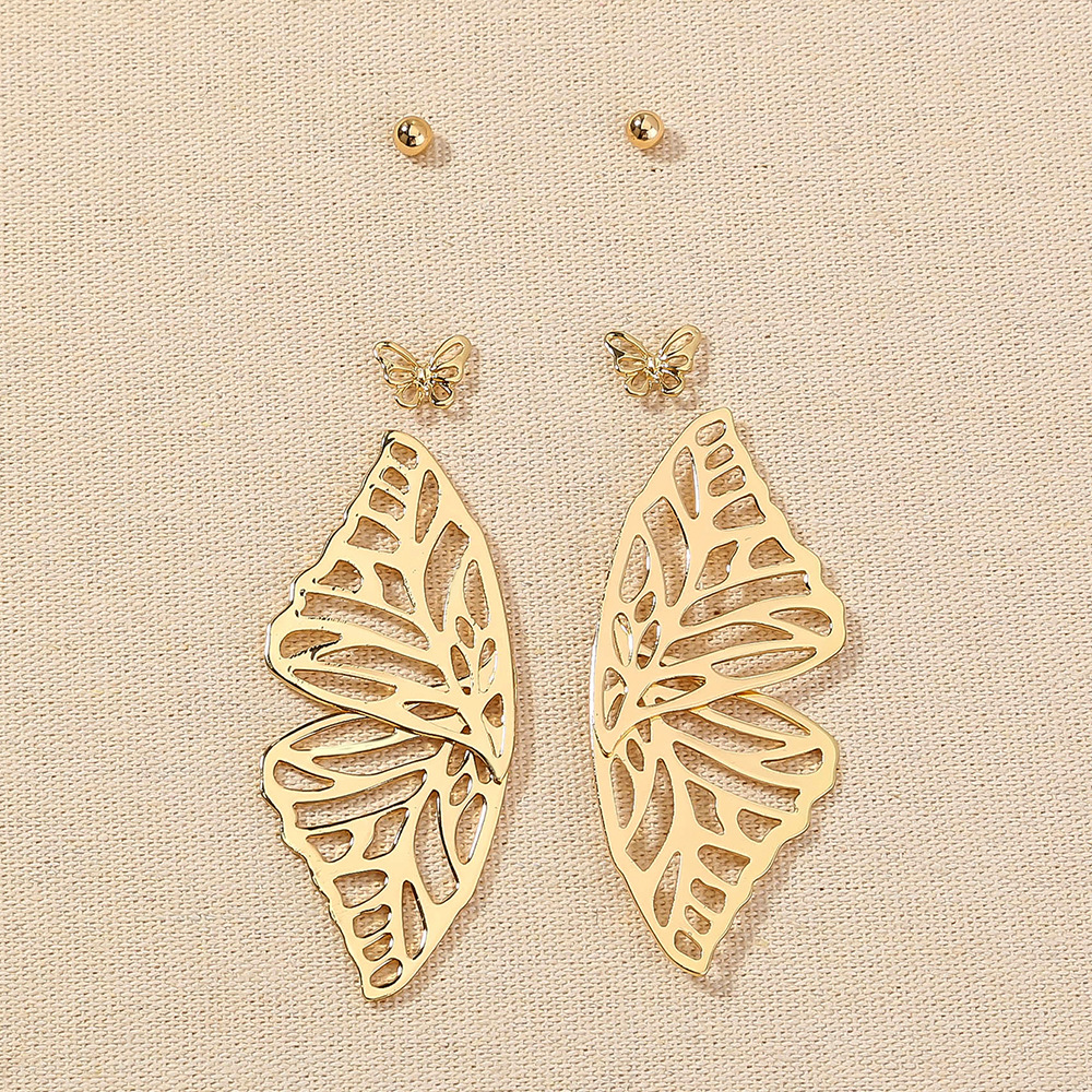 Fashion Hollow Butterfly Wings Earrings display picture 1