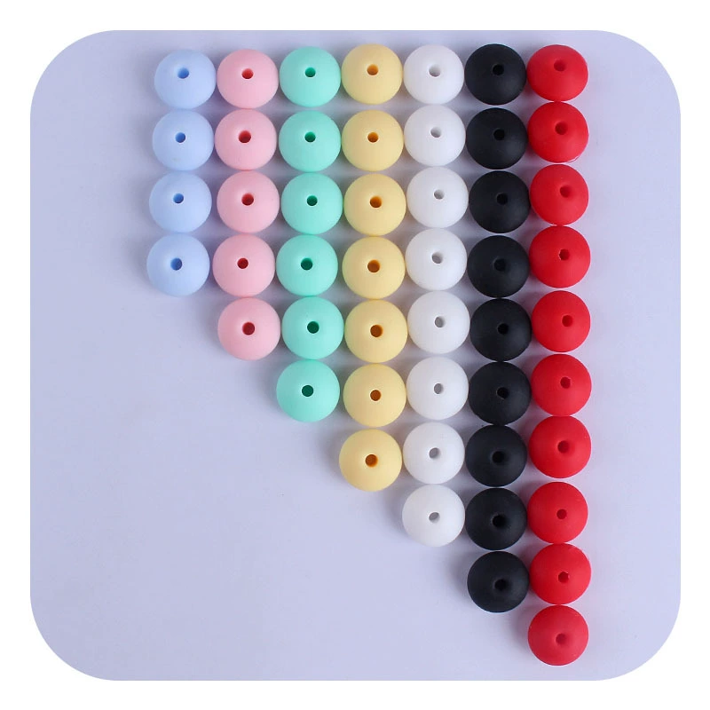Силиконовые бусины счеты бусины распорные бусины Творческий DIY успокаивающее детское ожерелье из десен цепочка для соски браслет ювелирные аксессуары