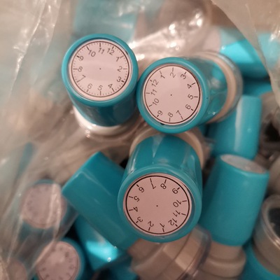 小学教学时钟印章