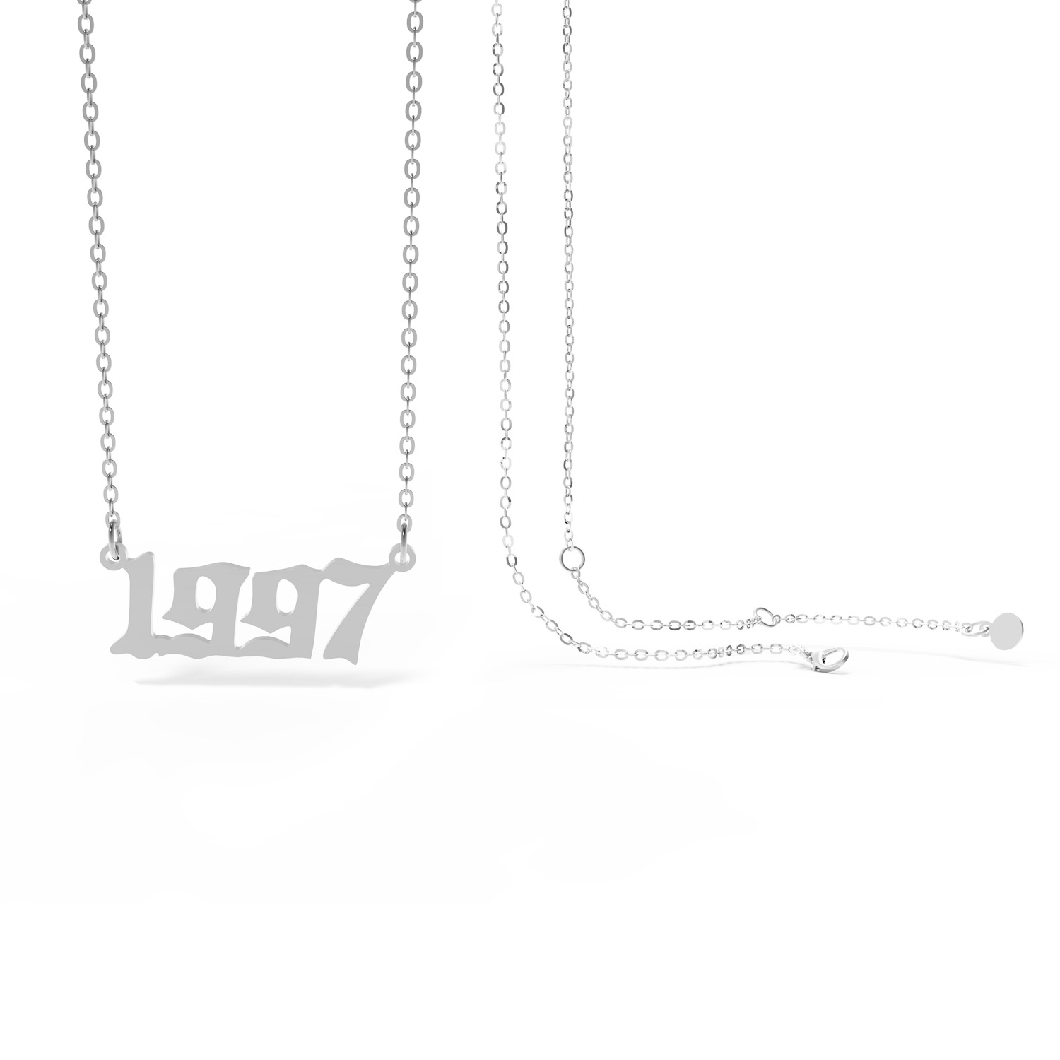 Retro Stainless Steel 28 Years Number Necklace display picture 84