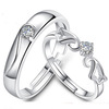 Accessory, zirconium for beloved, fashionable wedding ring, European style, Korean style