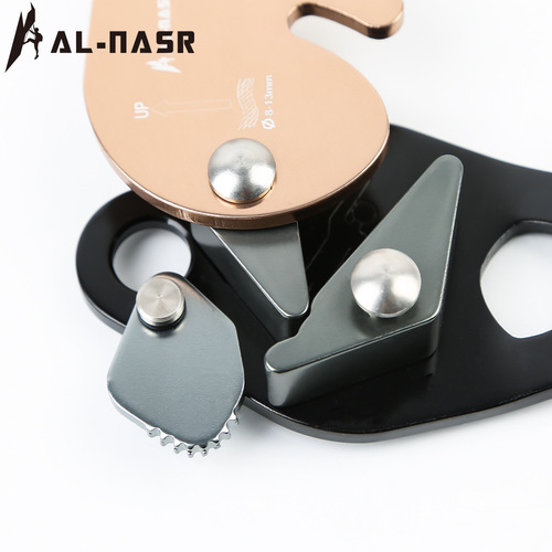 Alnas rope grab outdoor high-altitude fall protector rock climbing tool rapid descent rope self-locking device anti-fall device