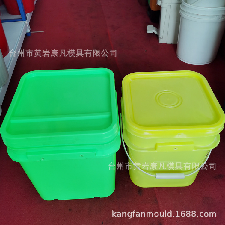 塑胶桶模具，30升 25升方形包装桶模具 涂料桶图片 模具制造图片