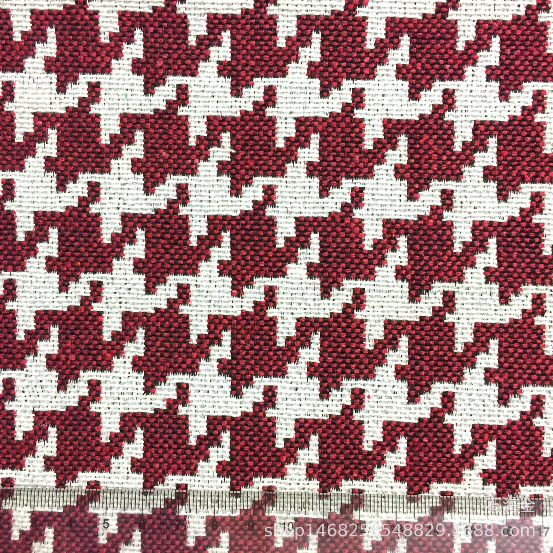 加厚大千鸟格 风车色织布 沙发抱枕布 色织提花鞋材帽手袋面料