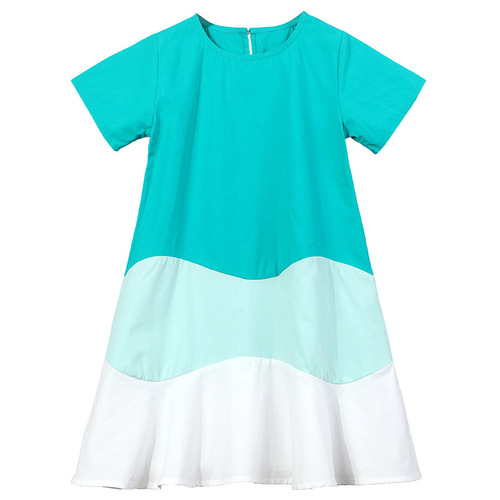 2024 New Girls' Dress Summer Outfit Super Stylish Middle and Big Girls' Children's Dresses Pure Cotton Korean Style Dress A511