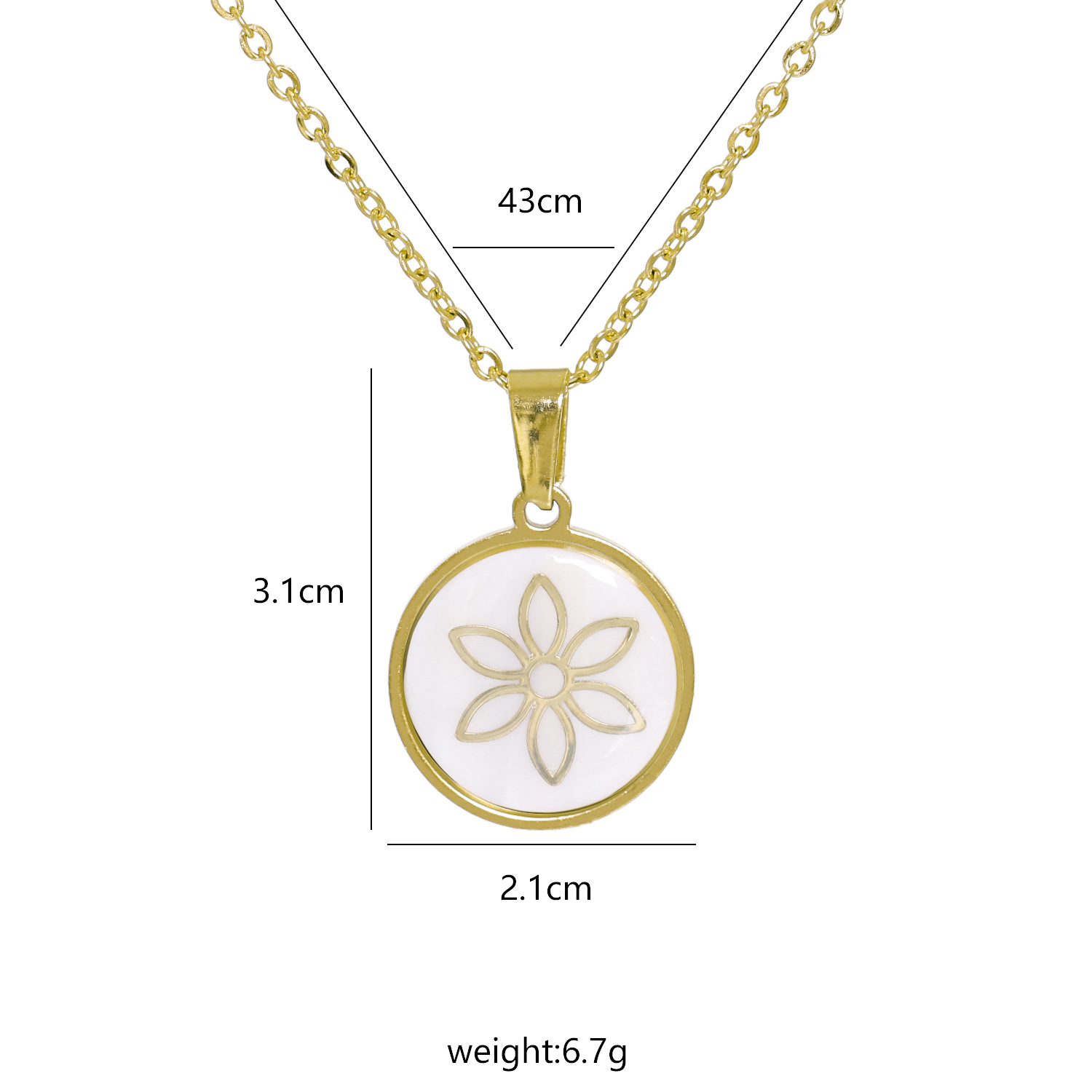 Fashion Stainless Steel New Flower Pattern Pendant Necklace For Women display picture 1