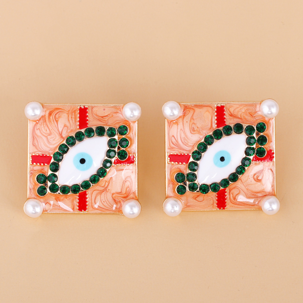 Devil's Eye Exaggerated Earrings display picture 2