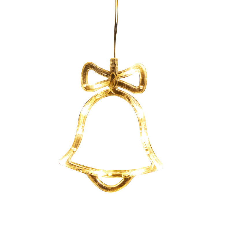 Navidad Lámpara decorativa tienda ventana de cristal lámpara colgante vacaciones atmósfera diseño lámpara de succión campana pequeña joyería colgante