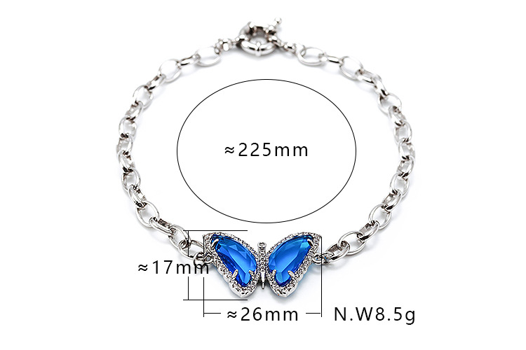 fashion goldplated butterfly zircon braceletpicture1