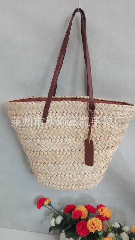 New Women's Summer Vacation Travel Cornhusk Seven-strand Debate Shoulder Bag Casual Straw Women's Bag New One-piece Hair New Women's Summer Vacation Travel Cornhusk Seven-strand Debate Shoulder Bag Casual Straw Women's Bag New One-piece Hair