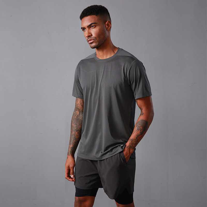 Camiseta deportiva de verano de hombre de rápido secado Bird House explosión ligera y delgada transpiración fitness correr cuello redondo manga corta procesamiento personalizado A