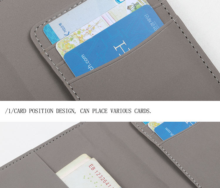 عبر الحدود حصريًا للإبداع Pu حقيبة جواز رجال محفظة رجالية مشبك بطاقة مصرفية حزمة محفظة نقدية display picture 12
