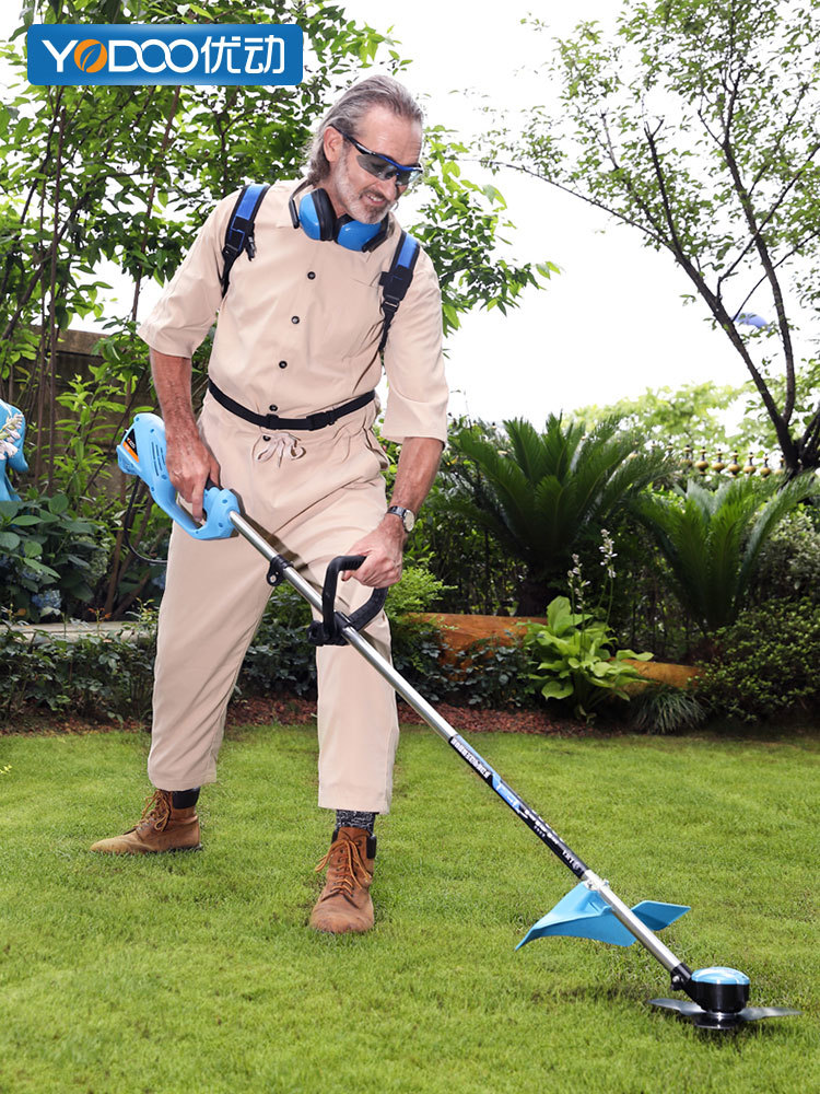 电动割草机充电式除草机打草割灌背负锂电多功能收割小型开荒家用