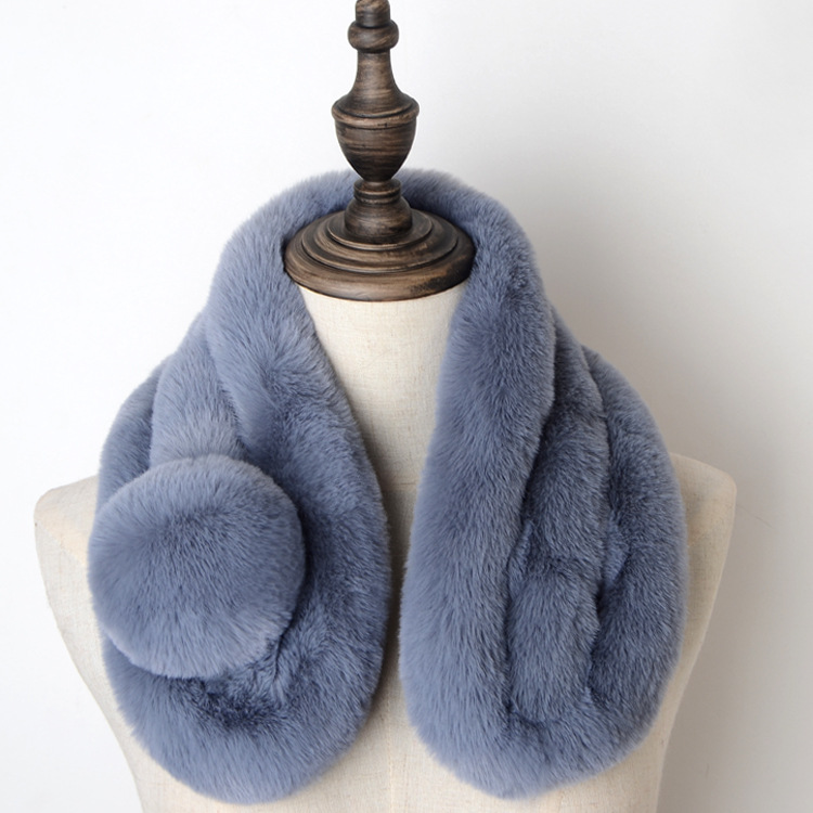 Unisex Elegant Vintage Style Solid Color Imitation Fur Scarf display picture 2