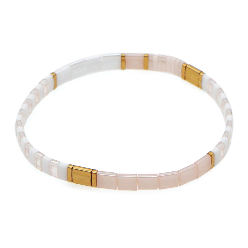 Bohême Couleur Transparente Miyuki Perles Empilées Bracelet Tila display picture 3