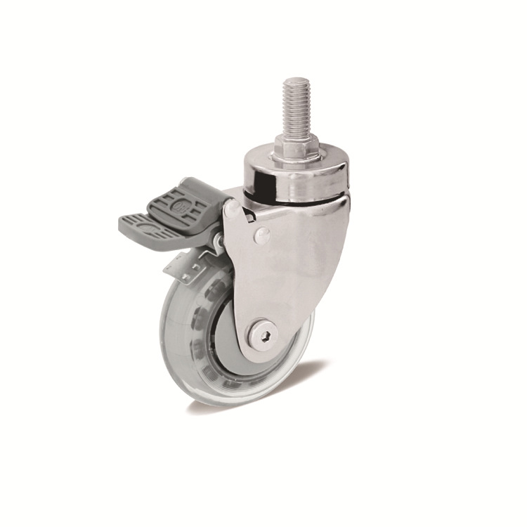 供应3寸送药推车轮婴儿床轮不锈钢制品轮万向轮医疗脚轮