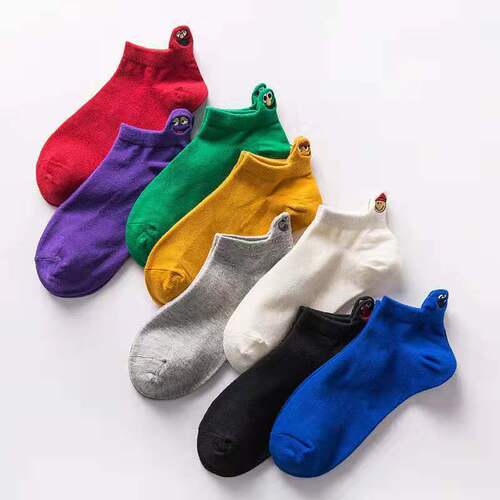 Men's and Women's Korean Version Spring and Autumn Four Seasons Short Socks Ship Socks Invisible Socks for Men and Women Cotton Men and Women's Low Mouth Student Socks