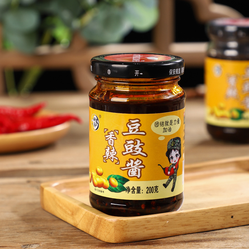 批发香辣豆豉酱辣椒酱拌面酱香辣酱料火锅调味炒菜风味一件代发