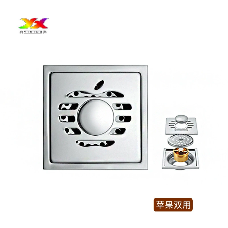 Stainless steel floor drain toilet 50 deodorant floor drain bathroom square washing machine dual -use engineering floor drain wholesale