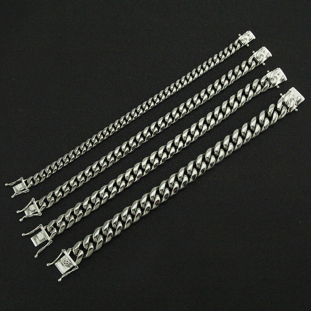 Golden Plated Plating Material No Inlaid Inlay Material Bracelets Classification Fashion Geometric Stainless Steel Plating No Inlaid Men'S Bracelets Men's Chain Bracelets