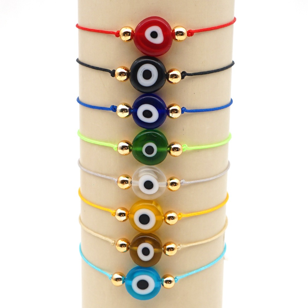 Farbige Glasur Dämonenaugen Schatz Seil Armband Einfaches Armband display picture 24